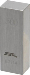 SPI - 0.5" Rectangular Steel Gage Block - Accuracy Grade 0, Includes NIST Traceability Certification - Eagle Tool & Supply