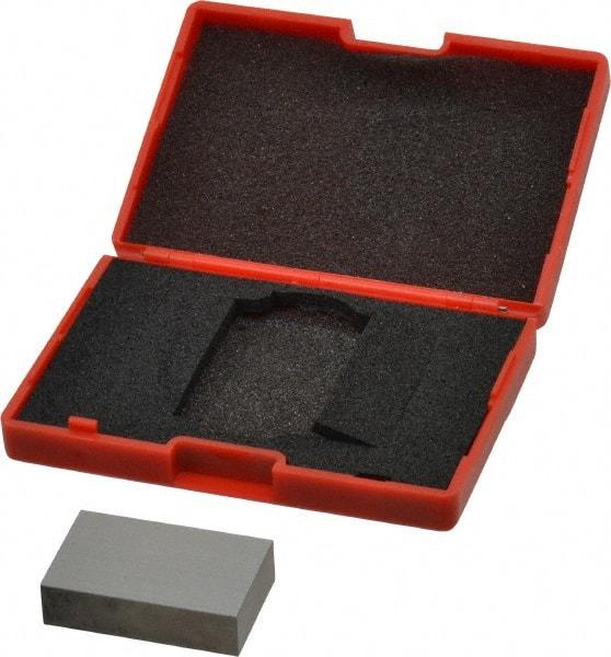 SPI - 0.85" Rectangular Steel Gage Block - Accuracy Grade 0, Includes NIST Traceability Certification - Eagle Tool & Supply