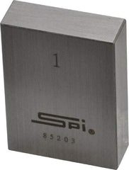 SPI - 1" Rectangular Steel Gage Block - Accuracy Grade 0, Includes NIST Traceability Certification - Eagle Tool & Supply