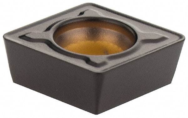 Kennametal - CPMT32.52 MF Grade KCPK30M Carbide Milling Insert - TiN/TiCN/Al2O3 Finish, 5/32" Thick, 0.3752" Inscribed Circle, 0.8mm Corner Radius - Eagle Tool & Supply