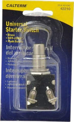 Gardner Bender - 12 Volt, 15 Amp, UniVoltersal Starter Switch - Momentary On Sequence, 1 Switch, Gold/Silver - Eagle Tool & Supply