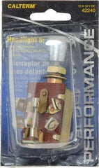 Gardner Bender - 3 Position, 12 Volt, 15 Amp, Fused Headlight Switch - Off-Park-Park & Headlights Sequence, 1 Switch, Gold/Silver - Eagle Tool & Supply