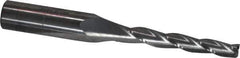SGS - 1° Taper Angle per Side, 1/4" Small End Diam, 2" LOC, Solid Carbide 3 Flute Tapered Square End Mill - 4" OAL, 1/2" Shank Diam, Spiral Flute, 28° Helix - Eagle Tool & Supply