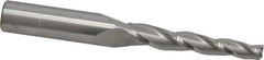 SGS - 2° Taper Angle per Side, 1/4" Small End Diam, 2" LOC, Solid Carbide 3 Flute Tapered Square End Mill - 4" OAL, 1/2" Shank Diam, Spiral Flute, 28° Helix - Eagle Tool & Supply