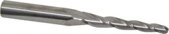 SGS - 2° Taper Angle per Side, 3/16" Small End Diam, 1-3/4" LOC, Solid Carbide 3 Flute Tapered Ball End Mill - 3-1/2" OAL, 3/8" Shank Diam, Spiral Flute, 28° Helix - Eagle Tool & Supply