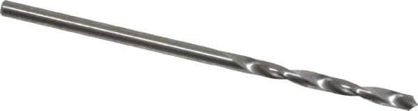 SGS - 1/16" 118° Solid Carbide Jobber Drill - Bright Finish, Right Hand Cut, Spiral Flute, Straight Shank, 1-1/2" OAL, Faceted Point - Eagle Tool & Supply