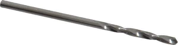 SGS - 5/64" 118° Solid Carbide Jobber Drill - Bright Finish, Right Hand Cut, Spiral Flute, Straight Shank, 1-3/4" OAL, Faceted Point - Eagle Tool & Supply