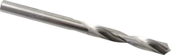 SGS - 7/32" 118° Solid Carbide Jobber Drill - Bright Finish, Right Hand Cut, Spiral Flute, Straight Shank, 3" OAL, Faceted Point - Eagle Tool & Supply
