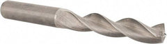 Kennametal - 1/2" 130° Solid Carbide Jobber Drill - Bright Finish, Right Hand Cut, Spiral Flute, Straight Shank, 4.65" OAL, Standard Point - Eagle Tool & Supply