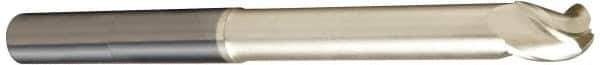 Accupro - 1" Diam, 1-1/4" LOC, 3 Flute Solid Carbide Ball End Mill - ZrN Finish, Single End, 5" OAL, 1" Shank Diam, Spiral Flute - Eagle Tool & Supply