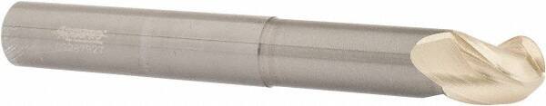 Accupro - 5/8" Diam, 3/4" LOC, 3 Flute Solid Carbide Ball End Mill - ZrN Finish, Single End, 5" OAL, 5/8" Shank Diam, Spiral Flute - Eagle Tool & Supply