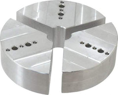 Northfield - 4" & Up Chuck Capacity, Northfield Air Style Attachment, Round Soft Lathe Chuck Jaw - 3 Jaws, Aluminum, 3.92" Wide x 1" High - Eagle Tool & Supply
