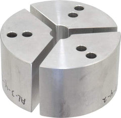 Northfield - 4" & Up Chuck Capacity, Northfield Air Style Attachment, Round Soft Lathe Chuck Jaw - 3 Jaws, Aluminum, 3.92" Wide x 2" High - Eagle Tool & Supply