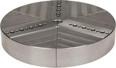 Northfield - 6" & Up Chuck Capacity, Northfield Air Style Attachment, Round Soft Lathe Chuck Jaw - 3 Jaws, Aluminum, 5.92" Wide x 1" High - Eagle Tool & Supply