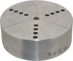 Northfield - 6" & Up Chuck Capacity, Northfield Air Style Attachment, Round Soft Lathe Chuck Jaw - 3 Jaws, Aluminum, 5.92" Wide x 2" High - Eagle Tool & Supply