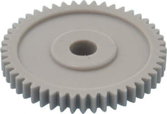 Made in USA - 32 Pitch, 1-1/2" Pitch Diam, 1-9/16" OD, 48 Tooth Spur Gear - 3/16" Face Width, 1/4" Bore Diam, 5/8" Hub Diam, 20° Pressure Angle, Acetal - Eagle Tool & Supply