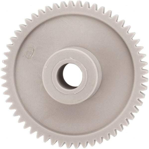 Made in USA - 32 Pitch, 1-3/4" Pitch Diam, 1-13/16" OD, 56 Tooth Spur Gear - 3/16" Face Width, 5/16" Bore Diam, 43/64" Hub Diam, 20° Pressure Angle, Acetal - Eagle Tool & Supply