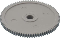 Made in USA - 32 Pitch, 2-1/2" Pitch Diam, 2-9/16" OD, 80 Tooth Spur Gear - 3/16" Face Width, 5/16" Bore Diam, 13/16" Hub Diam, 20° Pressure Angle, Acetal - Eagle Tool & Supply