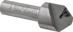 Everede Tool - 82° Included Angle, 0.833" Max Cut Diam, 7/8" Body Diam, 1/2" Shank Diam, 2-1/2" OAL, Indexable Countersink - 1 Triangle Insert, TPGH 215 Insert Style, Series IND - Eagle Tool & Supply