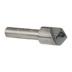 Everede Tool - 90° Included Angle, 0.621" Max Cut Diam, 5/8" Body Diam, 3/8" Shank Diam, 2-1/2" OAL, Indexable Countersink - 1 Triangle Insert, TPGH 215 Insert Style, Series IND - Eagle Tool & Supply