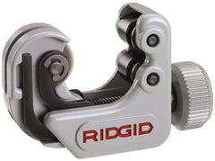 Ridgid - 1/4" to 1-1/8" Pipe Capacity, Mini Tube Cutter - Cuts Copper, Aluminum, Brass, 2-1/4" OAL - Eagle Tool & Supply