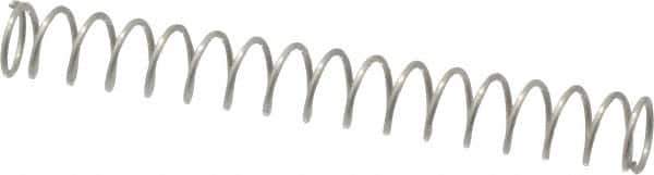 Value Collection - 0.12" OD, 0.012" Wire, 1" Free Length, Compression Spring - 1.19 Lb Spring Rating, Stainless Steel - Eagle Tool & Supply