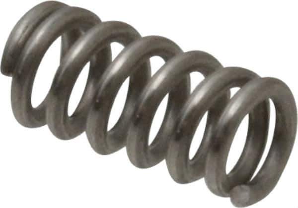 Value Collection - 0.12" OD, 0.02" Wire, 1/4" Free Length, Compression Spring - 40.33 Lb Spring Rating, Stainless Steel - Eagle Tool & Supply
