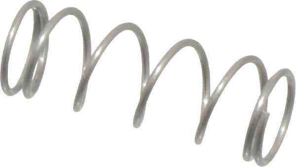 Value Collection - 0.18" OD, 0.016" Wire, 1/2" Free Length, Compression Spring - 3.48 Lb Spring Rating, Stainless Steel - Eagle Tool & Supply