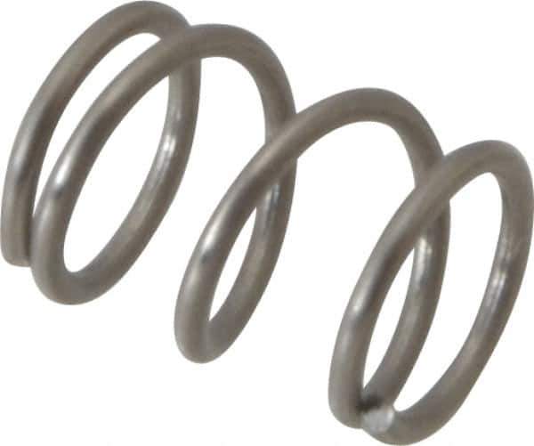 Value Collection - 0.18" OD, 0.02" Wire, 1/4" Free Length, Compression Spring - 17.64 Lb Spring Rating, Stainless Steel - Eagle Tool & Supply
