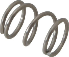 Value Collection - 0.18" OD, 0.02" Wire, 1/4" Free Length, Compression Spring - 17.64 Lb Spring Rating, Stainless Steel - Eagle Tool & Supply