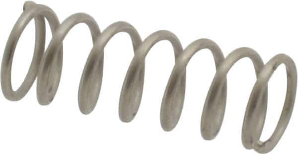 Value Collection - 0.18" OD, 0.02" Wire, 1/2" Free Length, Compression Spring - 8.17 Lb Spring Rating, Stainless Steel - Eagle Tool & Supply