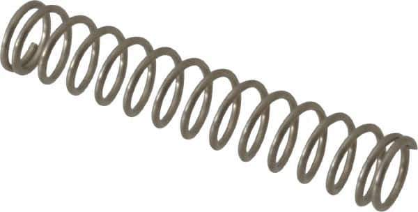 Value Collection - 0.18" OD, 0.02" Wire, 1" Free Length, Compression Spring - 3.52 Lb Spring Rating, Stainless Steel - Eagle Tool & Supply