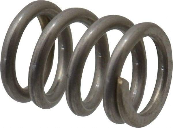 Value Collection - 0.18" OD, 0.026" Wire, 1/4" Free Length, Compression Spring - 46.63 Lb Spring Rating, Stainless Steel - Eagle Tool & Supply