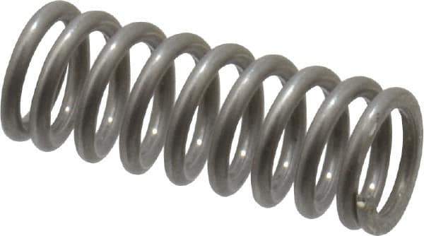 Value Collection - 0.18" OD, 0.026" Wire, 1/2" Free Length, Compression Spring - 19.2 Lb Spring Rating, Stainless Steel - Eagle Tool & Supply