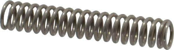 Value Collection - 0.18" OD, 0.026" Wire, 1" Free Length, Compression Spring - 8.82 Lb Spring Rating, Stainless Steel - Eagle Tool & Supply