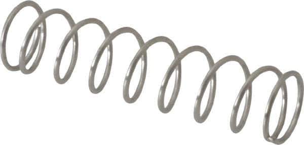Value Collection - 0.24" OD, 0.02" Wire, 1" Free Length, Compression Spring - 2.28 Lb Spring Rating, Stainless Steel - Eagle Tool & Supply