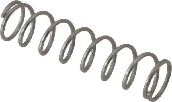 Value Collection - 0.24" OD, 0.026" Wire, 1" Free Length, Compression Spring - 4.58 Lb Spring Rating, Stainless Steel - Eagle Tool & Supply