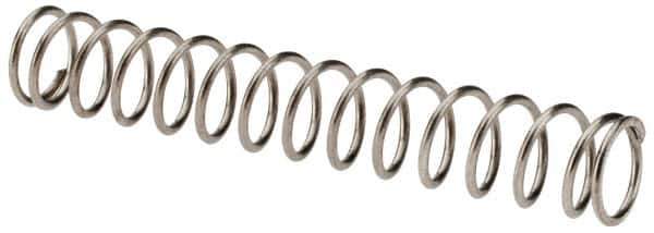 Value Collection - 0.24" OD, 0.026" Wire, 1-1/2" Free Length, Compression Spring - 3 Lb Spring Rating, Stainless Steel - Eagle Tool & Supply
