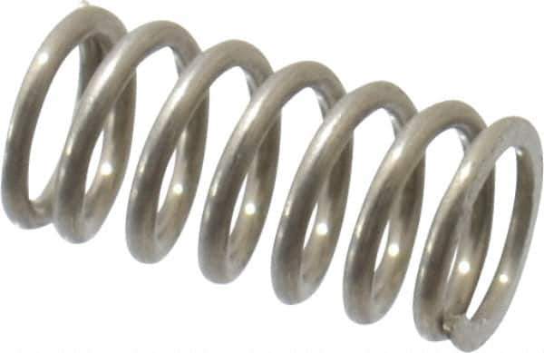 Value Collection - 0.24" OD, 0.032" Wire, 1/2" Free Length, Compression Spring - 24.91 Lb Spring Rating, Stainless Steel - Eagle Tool & Supply