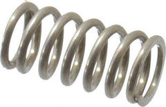 Value Collection - 0.24" OD, 0.032" Wire, 1/2" Free Length, Compression Spring - 24.91 Lb Spring Rating, Stainless Steel - Eagle Tool & Supply