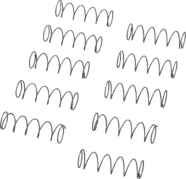 Value Collection - 0.3" OD, 0.02" Wire, 1" Free Length, Compression Spring - 1.7 Lb Spring Rating, Stainless Steel - Eagle Tool & Supply