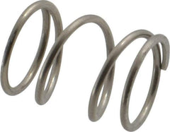 Value Collection - 0.36" OD, 0.032" Wire, 1/2" Free Length, Compression Spring - 12.71 Lb Spring Rating, Stainless Steel - Eagle Tool & Supply