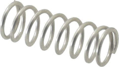 Value Collection - 0.36" OD, 0.041" Wire, 1" Free Length, Compression Spring - 13.77 Lb Spring Rating, Stainless Steel - Eagle Tool & Supply