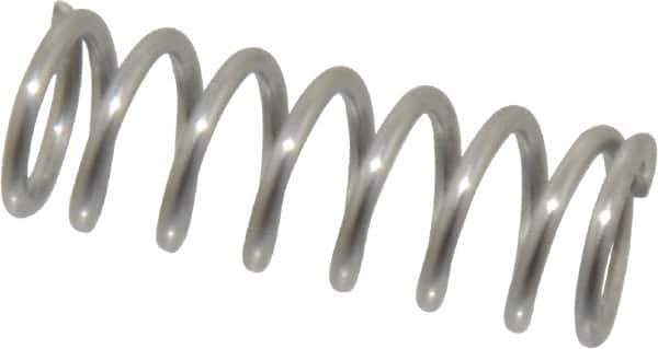 Value Collection - 0.36" OD, 0.047" Wire, 1" Free Length, Compression Spring - 23.19 Lb Spring Rating, Stainless Steel - Eagle Tool & Supply