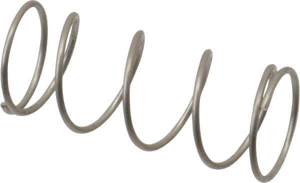 Value Collection - 0.42" OD, 0.028" Wire, 1" Free Length, Compression Spring - 2.95 Lb Spring Rating, Stainless Steel - Eagle Tool & Supply