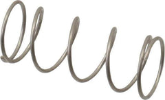 Value Collection - 0.42" OD, 0.028" Wire, 1" Free Length, Compression Spring - 2.95 Lb Spring Rating, Stainless Steel - Eagle Tool & Supply