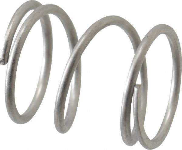 Value Collection - 0.42" OD, 0.035" Wire, 1/2" Free Length, Compression Spring - 13.39 Lb Spring Rating, Stainless Steel - Eagle Tool & Supply