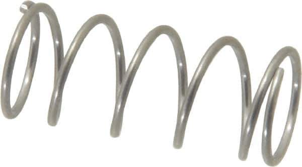 Value Collection - 0.42" OD, 0.035" Wire, 1" Free Length, Compression Spring - 6.19 Lb Spring Rating, Stainless Steel - Eagle Tool & Supply