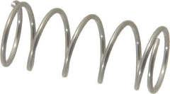 Value Collection - 0.42" OD, 0.035" Wire, 1" Free Length, Compression Spring - 6.19 Lb Spring Rating, Stainless Steel - Eagle Tool & Supply