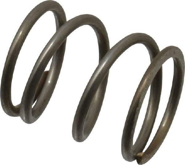 Value Collection - 0.42" OD, 0.041" Wire, 1/2" Free Length, Compression Spring - 23.52 Lb Spring Rating, Stainless Steel - Eagle Tool & Supply